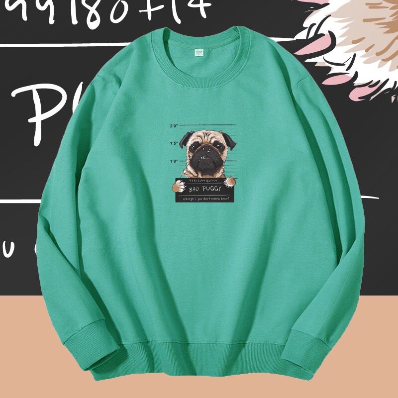 Sweater Crewneck Oversize Wanita Sweater Oversize Pria Quotes Cute Swag Bad Puggy