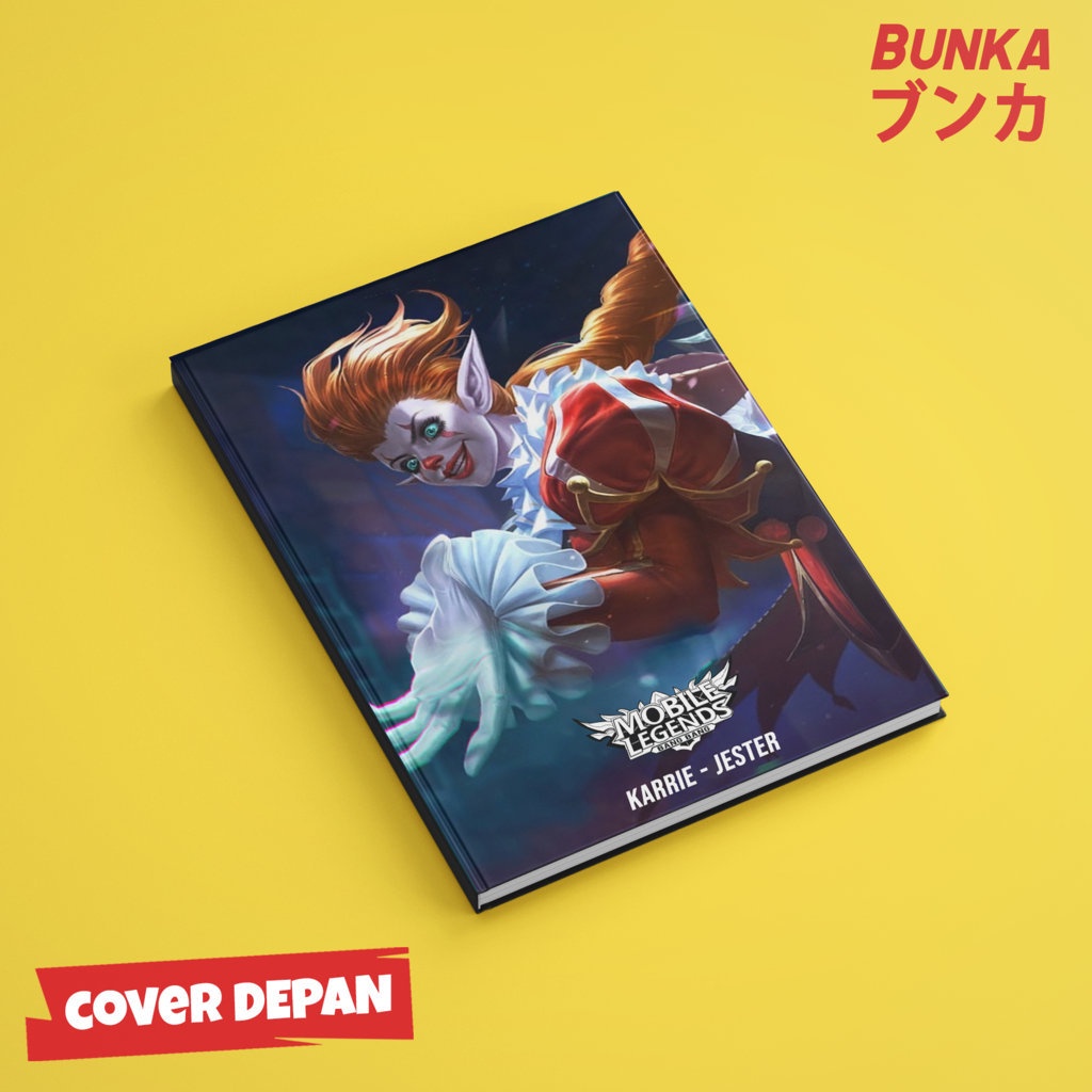 

Notebook Mobile legends Karrie Jester Hardocover A5 Buku tulis catatan Notes Agenda planner Jurnal