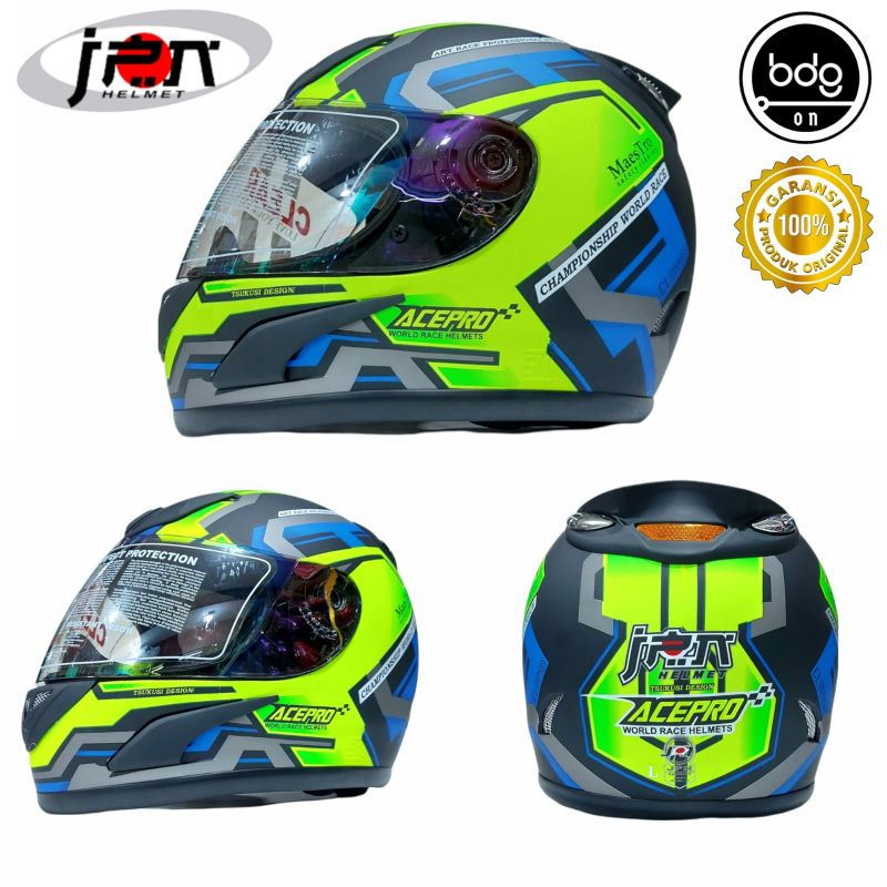 Helm JPN Full Face Motif ACEPRO Fullface Murah Original SNI Dewasa