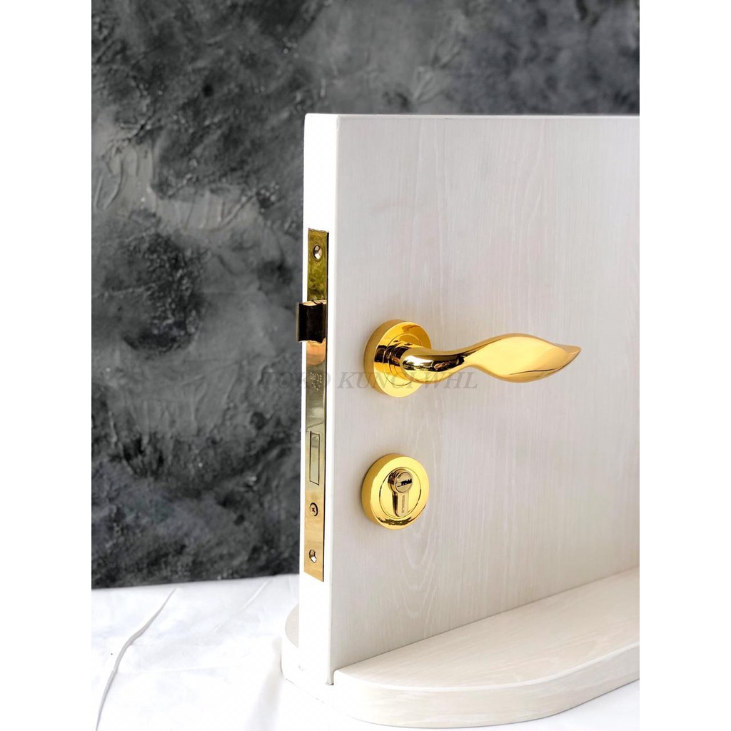 Kunci Pintu Rumah SES 254 GOLD PLATED SPAIN Handle Pintu / Gagang Pintu