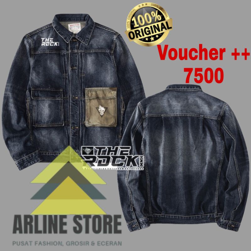 Jaket Jean Cowok Original The Riddick Jacket Jeans Jins Pria Model Terbaru Distro Bandung