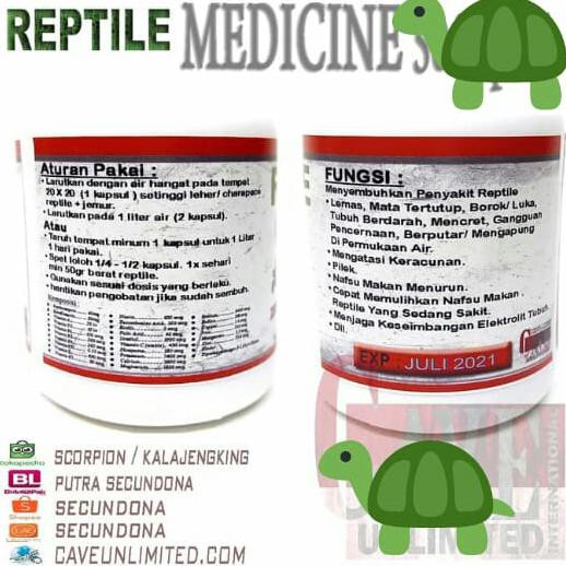 Reptile Medicine obat suplemen reptil torto kura kura yuwonoi ratele992 Buru Order