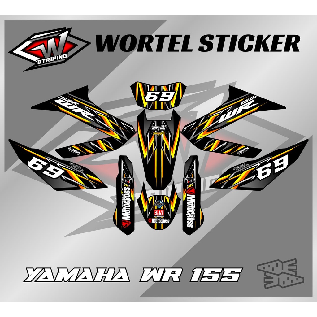 Striping WR155-Stiker Hologram Decal Yamaha WR 155 Racing Elegant
