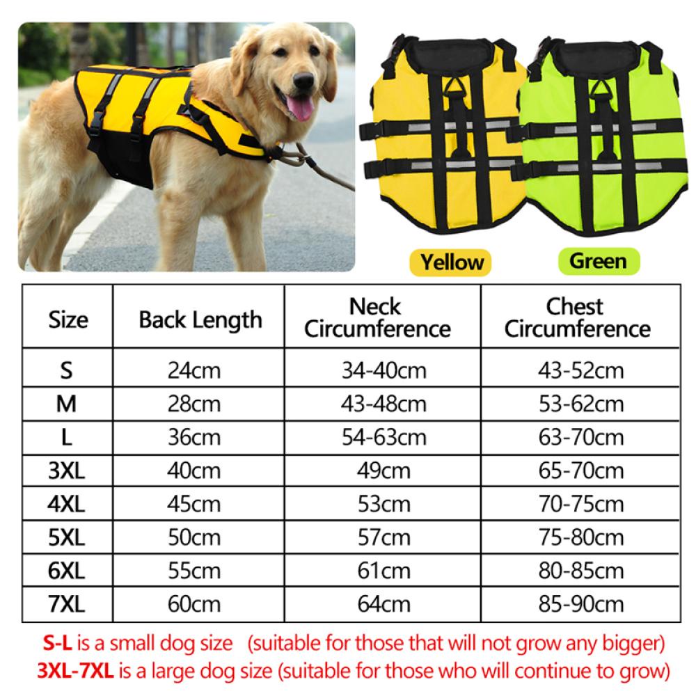 Timekey Rompi Pelampung Anjing Ukuran S-7XL Dengan Sayap Reflektif Untuk Musim Panas B7P5