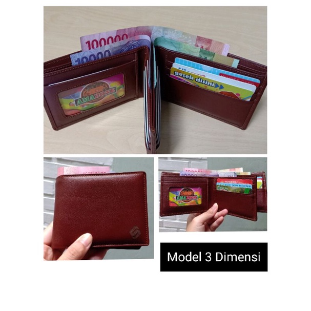 Dompet Pria Kulit Sapi Asli Garut Dompet Lipat Premium