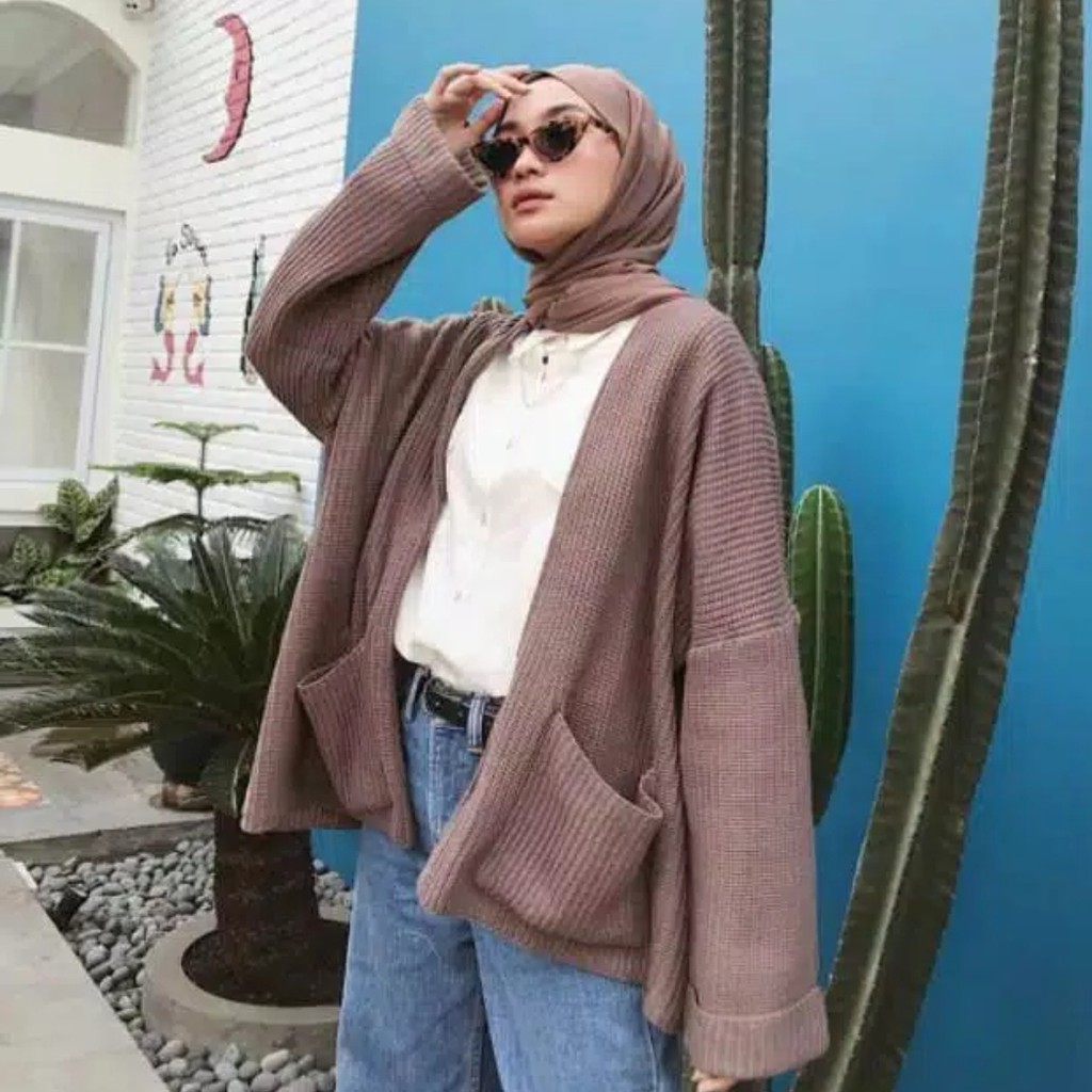 Cardigan / LOOCY / Oversize Cardy / Atasan Cardy Rajut / Outwear / Kardigan Wanita