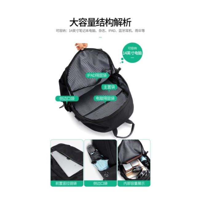 TAS RANSEL/PUNGGUNG PRIA BACKPACK 227 +USB TERBARU 15,6