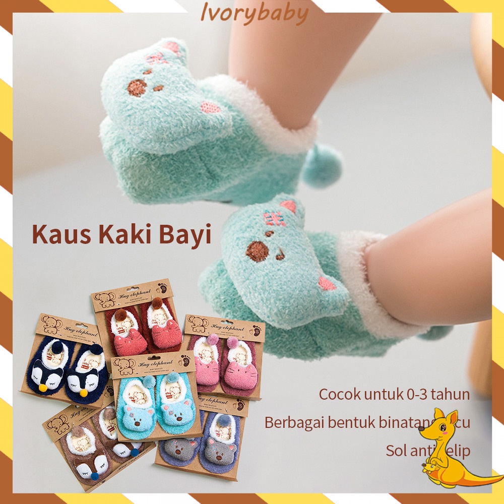 Ivorybaby Kaus kaki bayi lembut baby shoes kaos kaki anak bahan katun