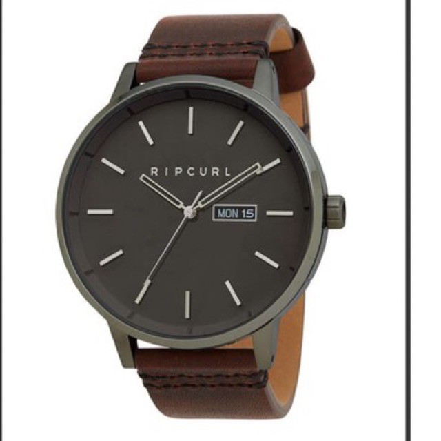 Jam Tangan Ripcurl detroit Gun metal leather