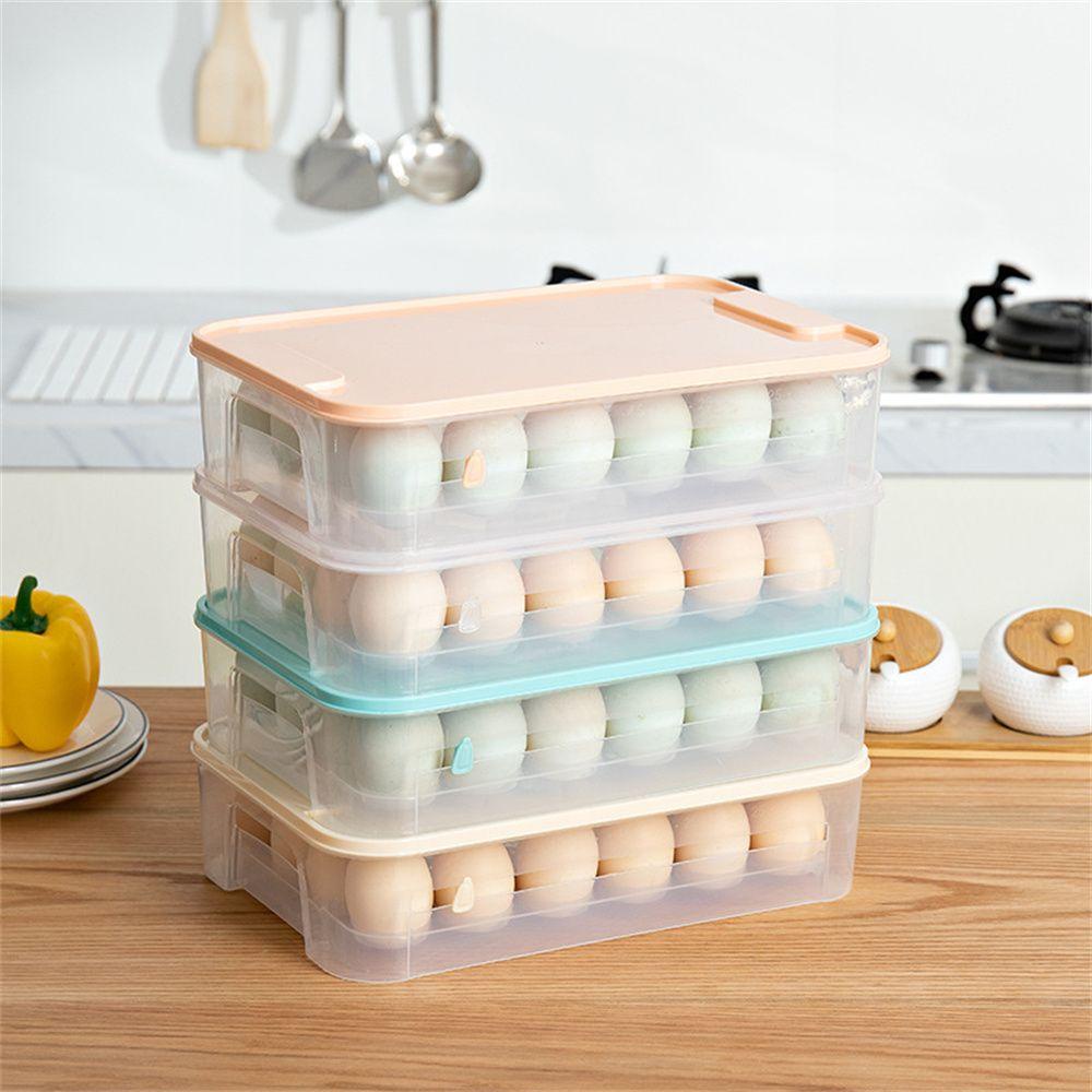 Solighter Egg Carton Storage Box Superimposable Home Storage Fresh-keeping Box