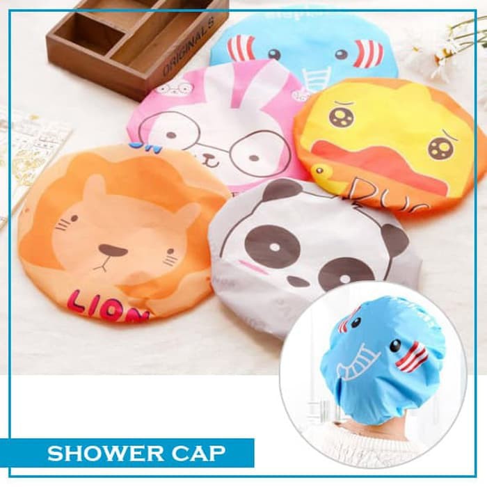 Shower Cap Motif Kartun.