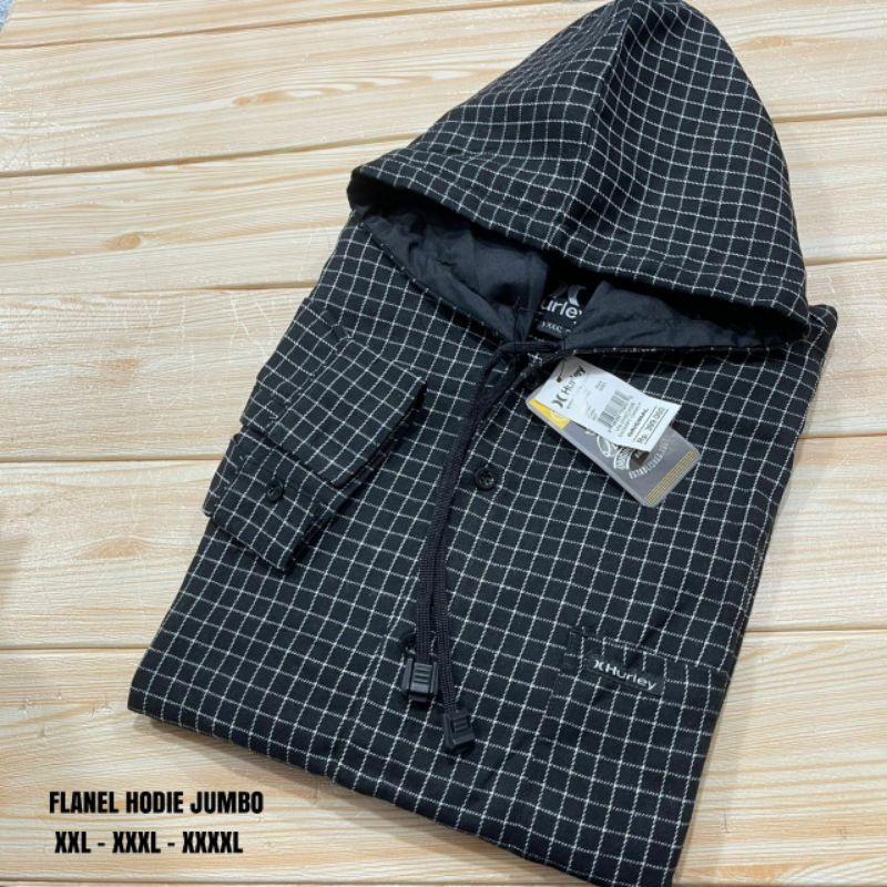 flanel Hoodie jumbo big size pria wanita  2xl 3xl 4xl lengan panjang - flanel kupluk big size pria- kemeja flanel bertopi size jumbo lengan panjang distro import