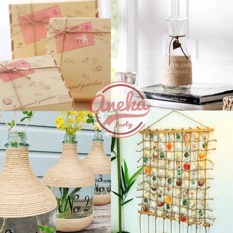 

Diskon Promo VW68L Tali Rami / Hemp Rope / Tali Benang Goni Vintage / tali karung warna coklat / Per