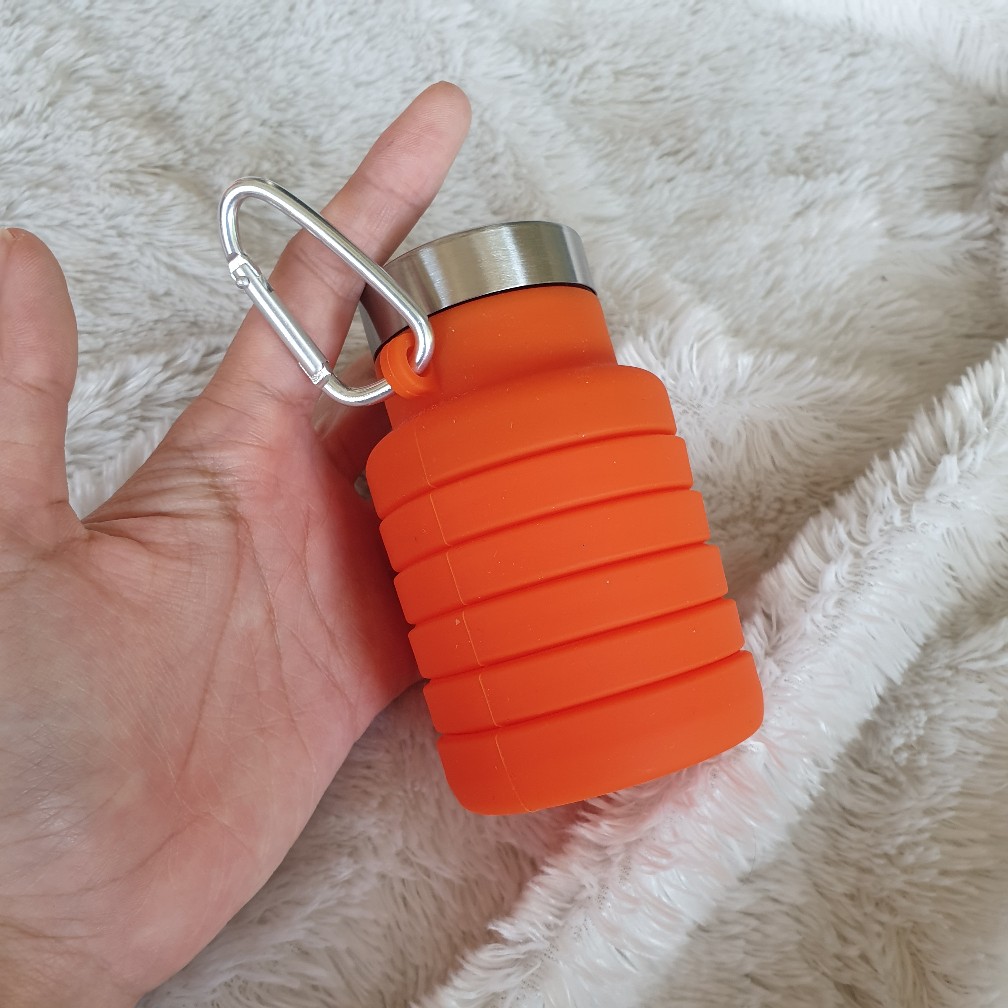 Botol Minum Lipat Spiral 550ml Silikon Tumbler Anak Olahraga Bpa Free Murah Food Grade Portable Gym