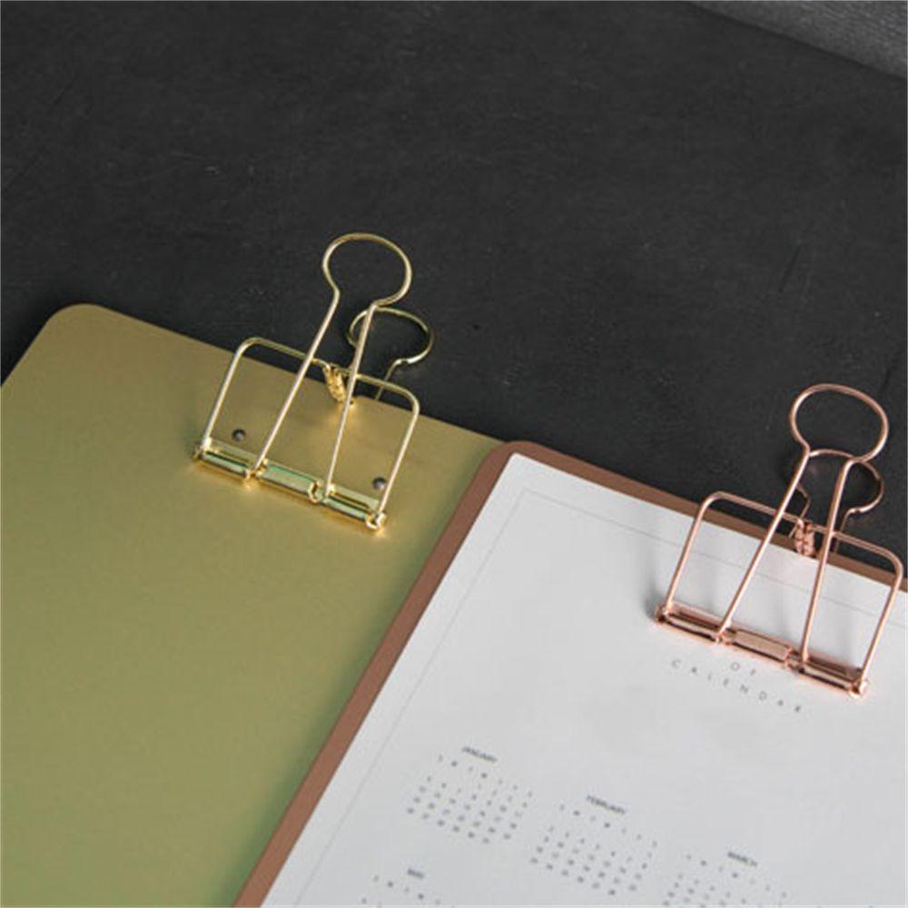 [Elegan] A5 Metal Clipboard Alat Tulis Supply Perlengkapan Sekolah File Organizer Alat Kantor Menu Tagihan Folder Dokumen Holder Tulisan Pad