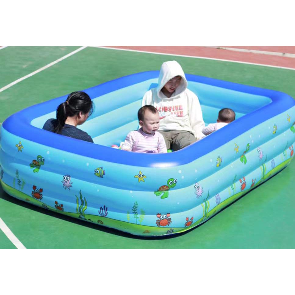 Kiddikiddo Kolam Renang Anak Kolam Mandi Bola Ukuran Jumbo Inflatable Pool Kolam Renang Karet