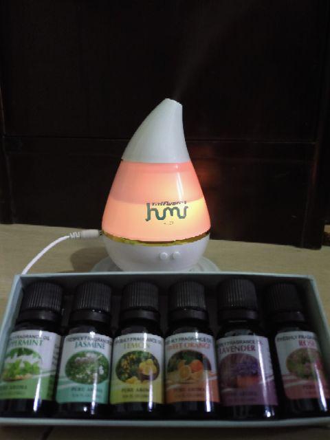 [ Paket Premium 9pcs ] Aroma Terapi Diffuser Humidifier Pure Essential Fragrance Oil Aromatherapy