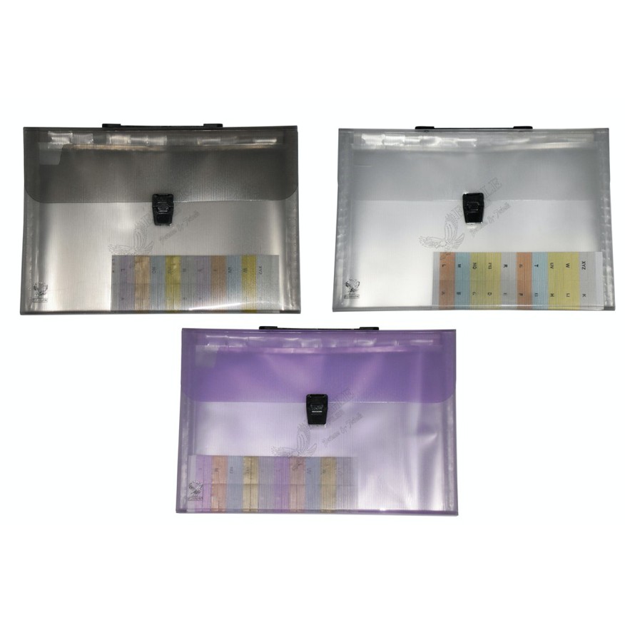 

EXPANDING FILE WITH HANDLE PP F4 E338 EAGLE DOKUMEN MAP HARMONIKA SEKAT PLASTIK DENGAN LOCK ISI 12