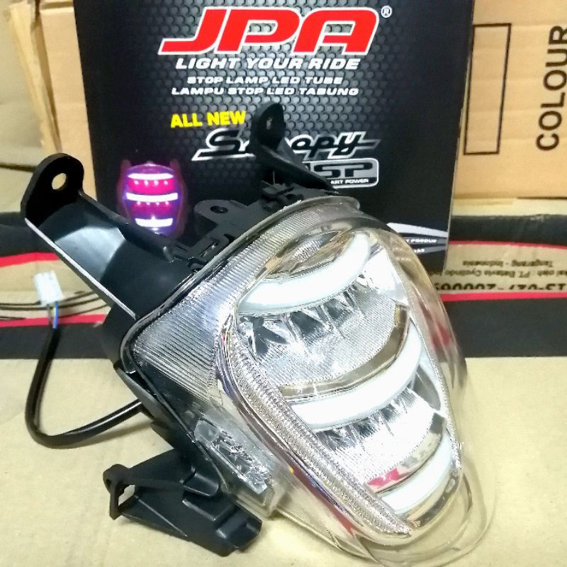 Lampu Stop Belakang LED Honda Scoopy New FI ESP Injek Biri Merah JPA Batok Rumahan Mika