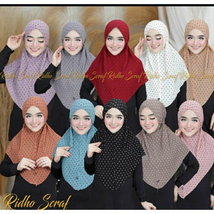 BERGO MARYAM PLISLET POLKADOT BUTIR / JILBAB BERGO PLISKET / KERUDUNG BERGO / HIJAB / TERBARU