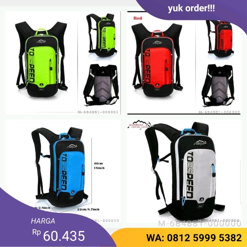TAS PUNGGUNG PRIA TAS OLAHRAGA CORDURA VARV-533