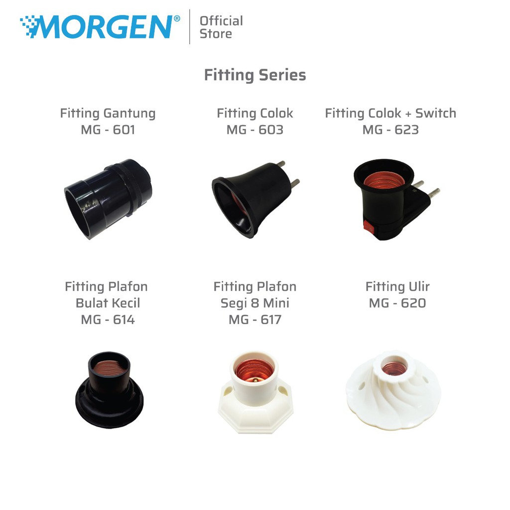 FITTING PLAFON MORGEN SERIES/FITTING PLAFON BULAT/FITTING PLAFON SEGI 4/FITTING LAMPU PLAFON
