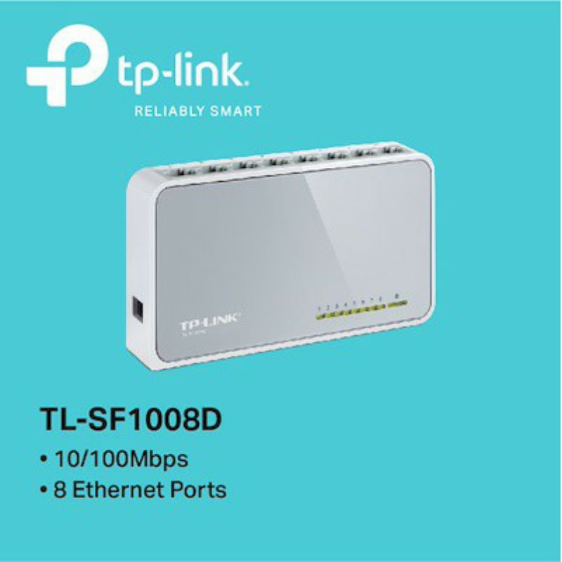 SWITCH HUB TP-LINK SF1008D 8 PORT FAST INTERNET 10/100MBPS -  SWITCH HUB INTERNET 8 PORT TP LINK SF1008D