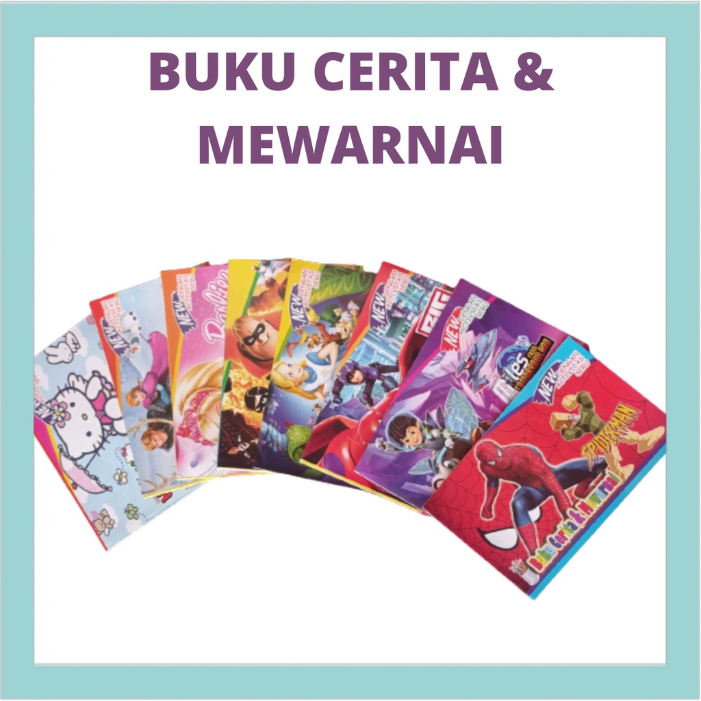 

Buku Cerita dan Mewarnai Gambar Anak Paud TK SD Coloring Book