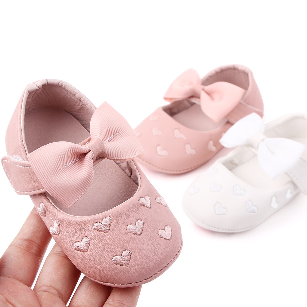 Sepatu Bayi Perempuan - Sepatu Flat Prewalker Baby Shoes S1027 Pink