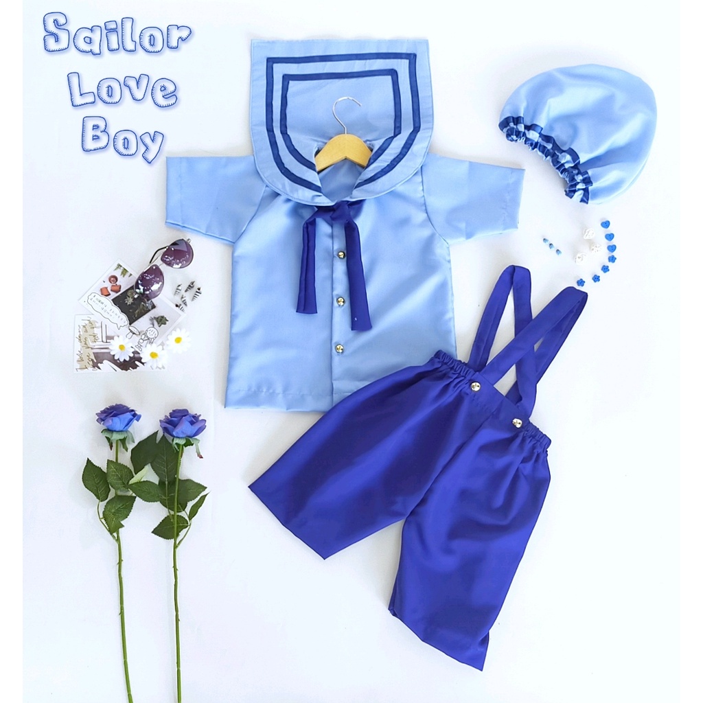 Kostum Sailor Love Boy Anak Unik/Kostum pelaut Anak/baju pelaut anak murah