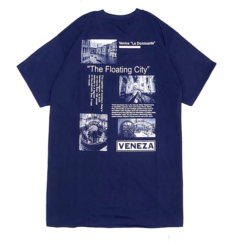 kaos pria/THE FLOATING CITY VENEZA/kaos hitam/1