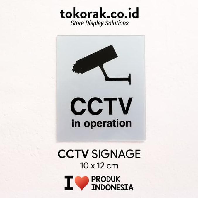 

TERMURAH SIGNAGE CCTV IN OPERATION 10X12 CM SIMBOL LOGO PERINGATAN ZD126