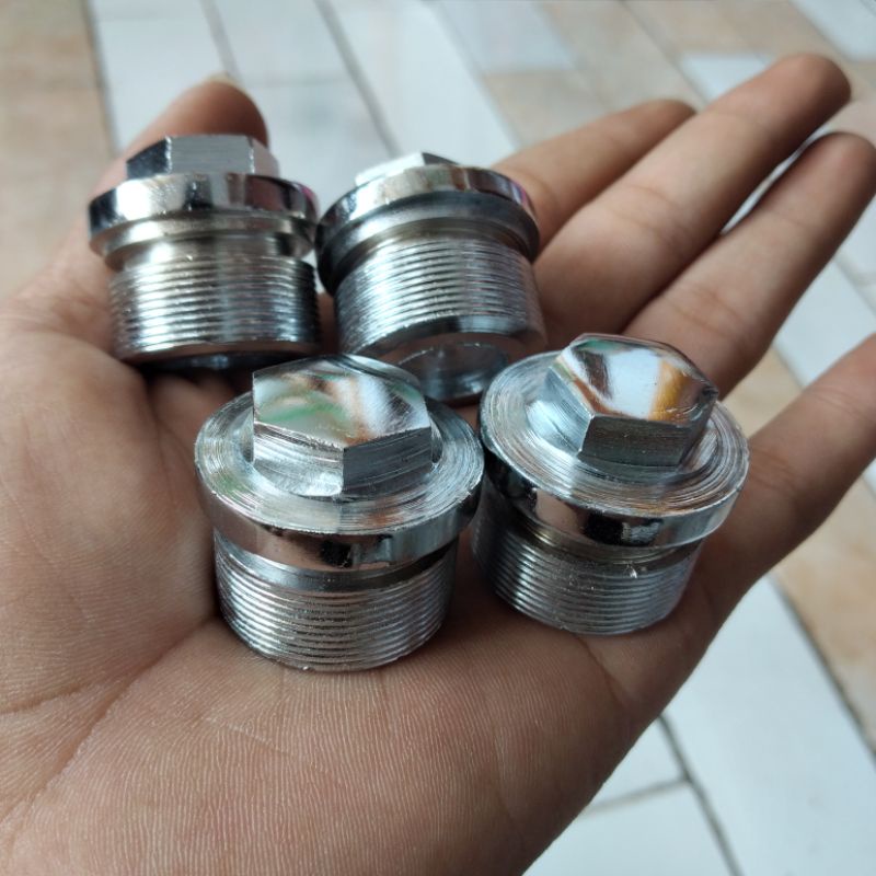 Baut As Shockbreaker Depan megapro tiger Tutup as sekok depan mp tiger tirev crom 1set sepasang