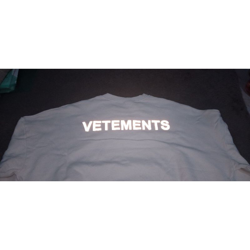 crewneck vetements pur femme staff reflective white