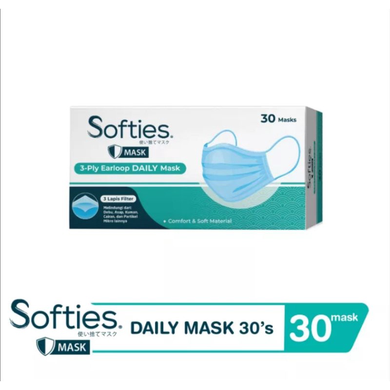 SOFTIES MASKER 3PLY ISI 30