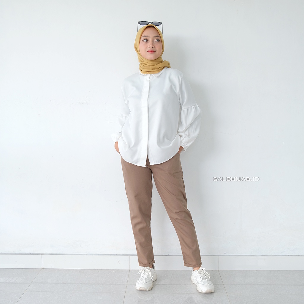 BAGGY PANTS AMERICAN DRILL (celana beggy panjang bagy wanita)-ARMY