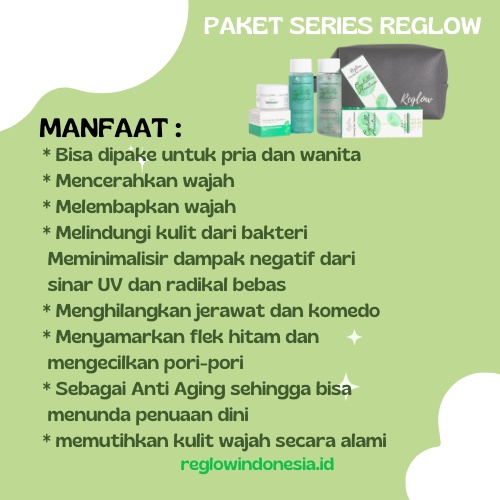 Paket Reglow Cream Toner & Facial Wash Pencerah Pemutih Wajah Glowing / Skincare Anti Aging Perawatan Kecantikan Pelembab & Pengencang Wajah Bpom Halal Aman Murah 100% Original-1