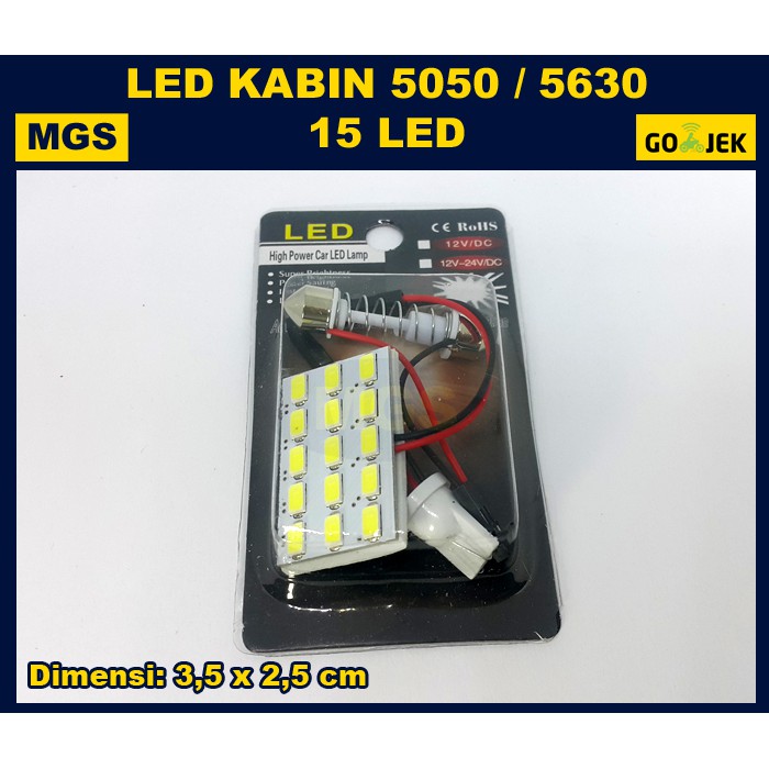 5Pcs Lampu LED Kabin 5630 15LED