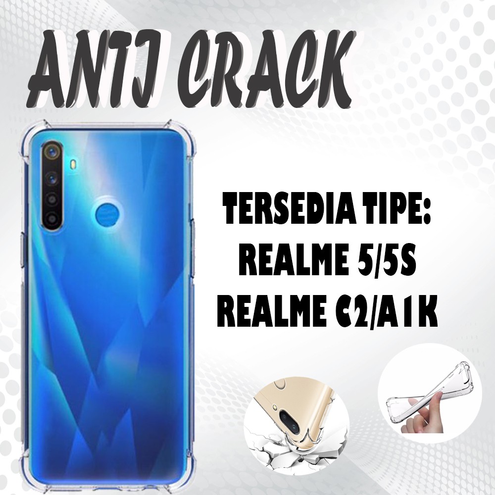 SILIKON KESING Anticrack Case Anti Crack Casing REALME 5 Realme 5S  Realme C2  OPPO A1K Realme 2 Pro/F9/F9 Pro/Realme U1/A7x