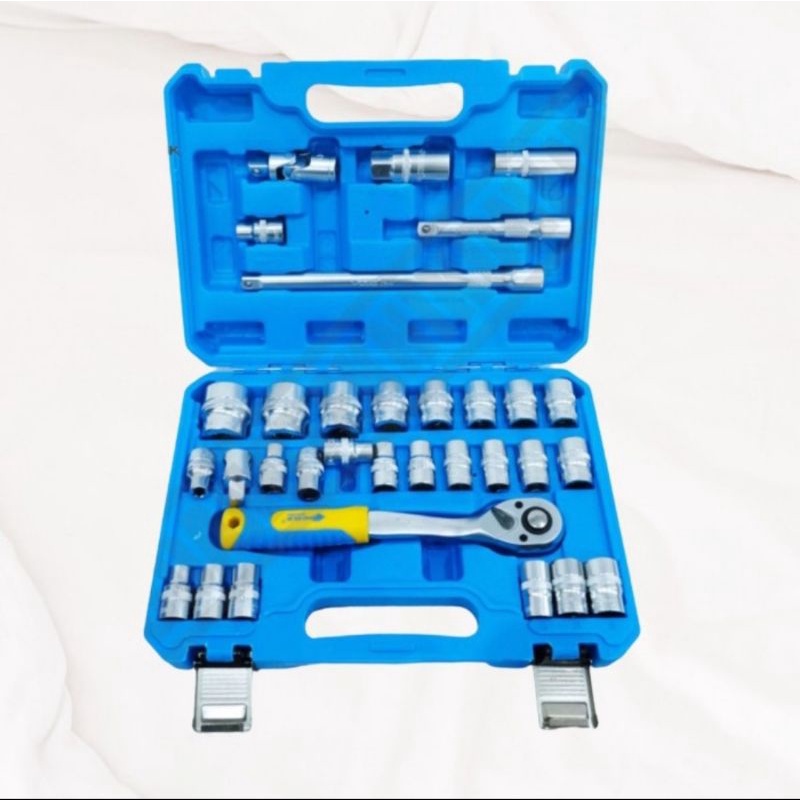 Kunci shock set 32pcs 1/2 6pt sok socket wrench set 1/2 inch benz