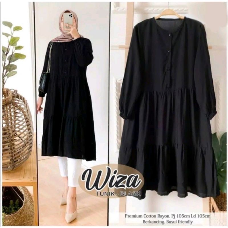BISA COD / WIZA TUNIK / TUNIK POLOS / TUNIK RUFFLE / TUNIK KATUN / TUNIK KATUN RAYON / TUNIK RAYON /