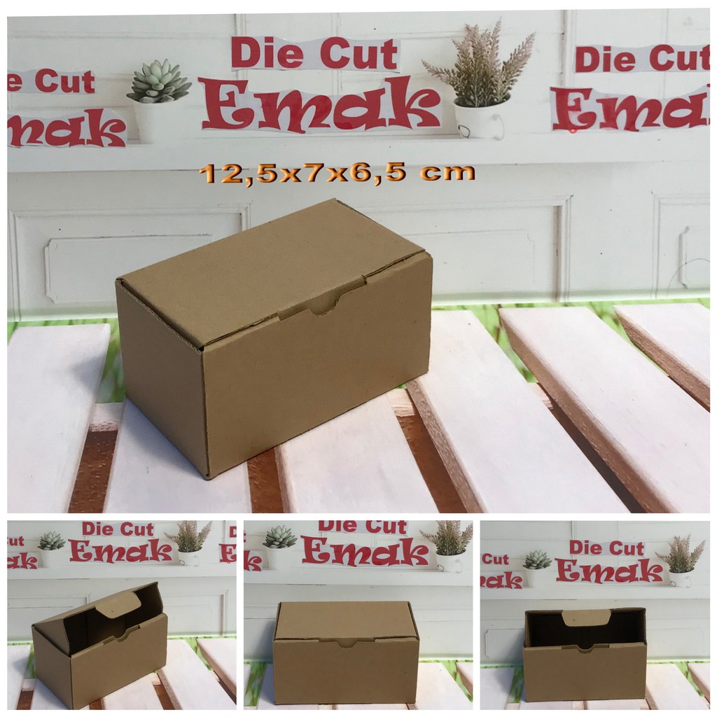 

kardus uk.12,5x7x6,5 cm kotak box karton Die Cut