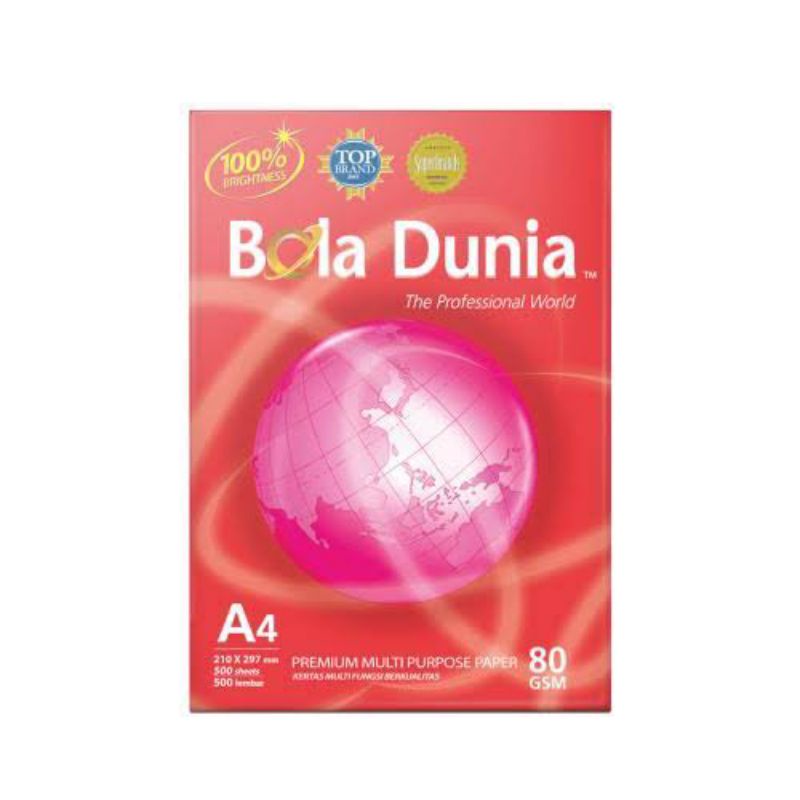 

Kertas Hvs Bola Dunia A4 80gram Per Rim