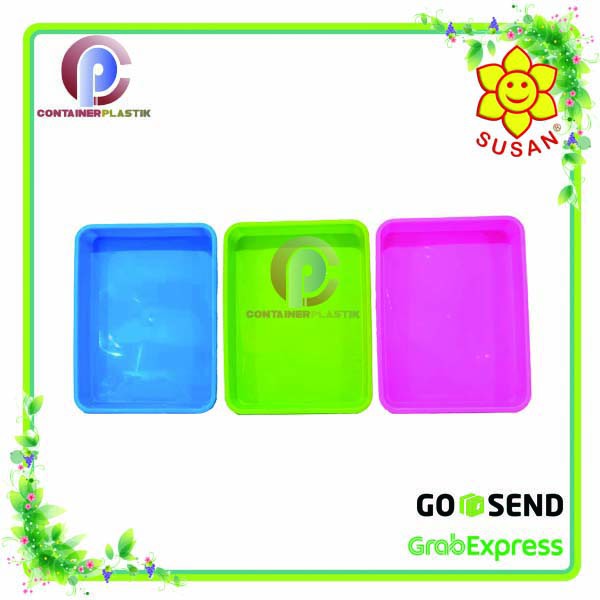 Nampan Plastik - Nampan Kue - Baki Saji - Nampan Segi 4 -  Susan