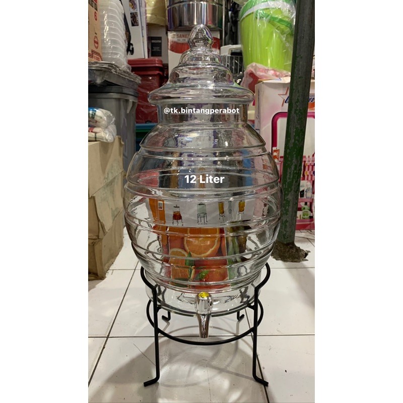 DLX Glass - Galon Water Dispenser Air / Dispenser Kaca Honey ( 12 Liter )