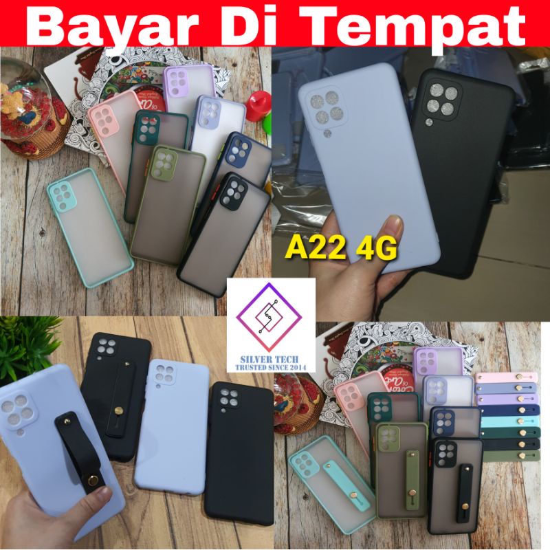 Kesing Samsung A22 4G  silikon Samsung A22 4G Softcase Samsung A22 4G Stand Case Samsung A22 4G