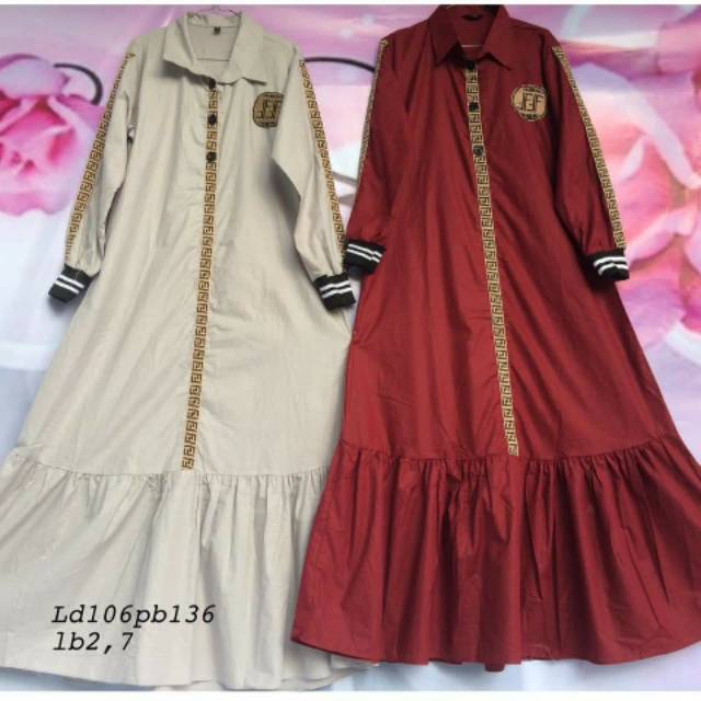 Gamis rempel/gamis katun paris/