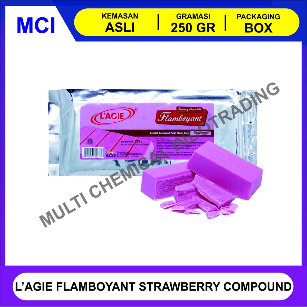 

LAGIE FLAMBOYANT STRAWBERRY 250 GR / COKLAT BATANG COMPOUND