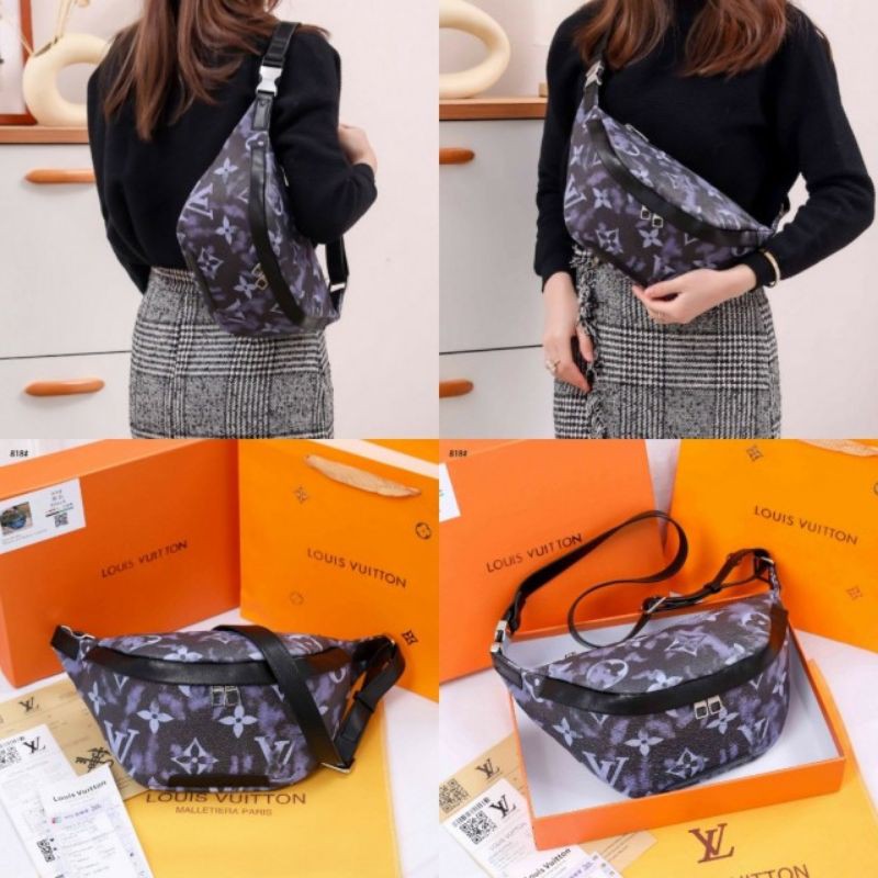 LOUIS VUITTON LV BUMBAG MONOGRAM CASUAL STYLE PLATINUM WITH BOX 818