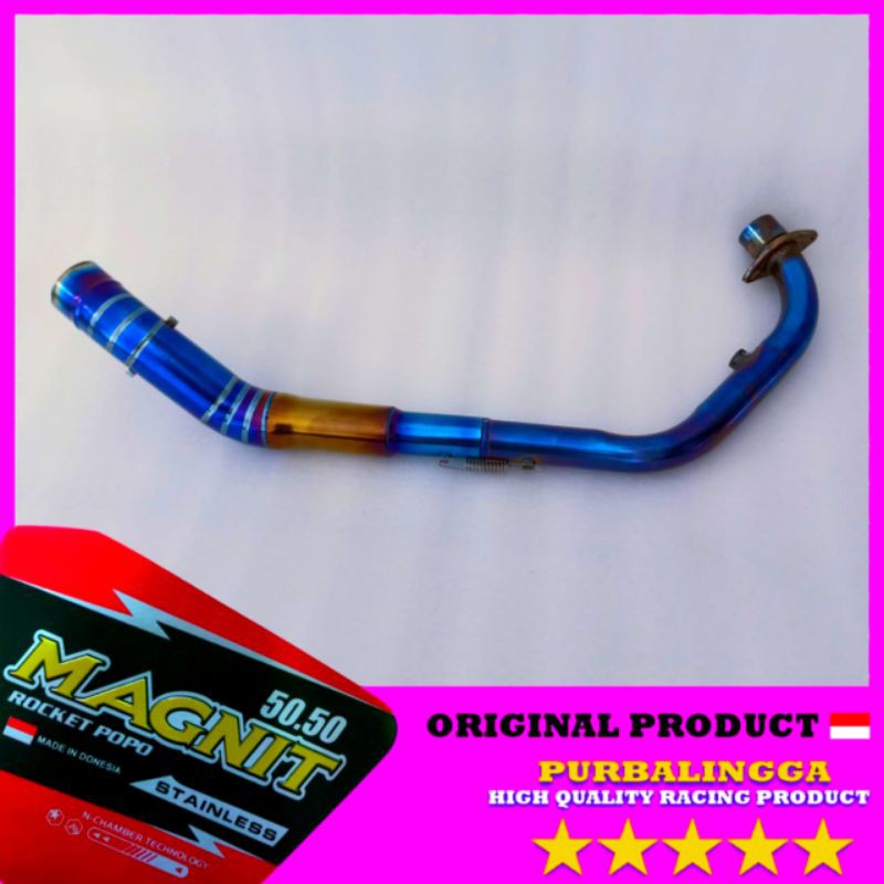 pipa leher knalpot cb150r new led bluemoon full stainless leheran cb 150r stenlis blue